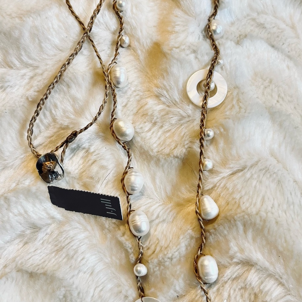 J Jill long Fresh Water Pearl necklace NWT
